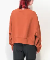 Nike Sportswear Burnt Orange Crop Crewneck Sweatshirt
