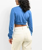 Nike Sportswear Chill Blue Long Sleeve Crop T-Shirt