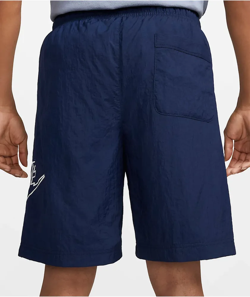 Nike Sportswear Club Alumni Navy Nylon Shorts