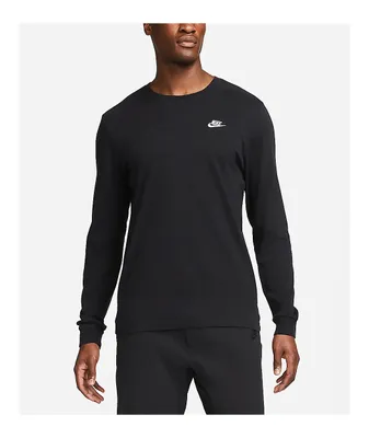 Nike Sportswear Club Black Long Sleeve T-Shirt