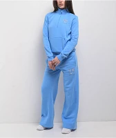 Nike Sportswear Club Blue Fleece Quarter Zip Sweatshirt
