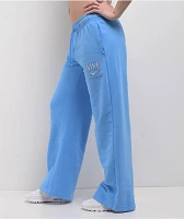 Nike Sportswear Club Blue Wide Leg Fleece Sweatpants