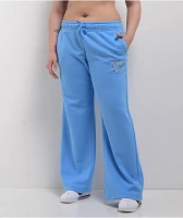 Nike Sportswear Club Blue Wide Leg Fleece Sweatpants