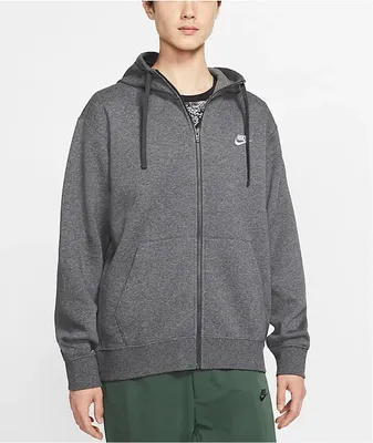 Nike Sportswear Club Fleece Grey Zip Hoodie