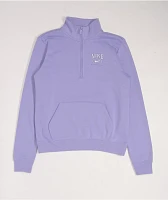 Nike Sportswear Club Purple Fleece Quarter Zip Sweatshirt