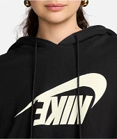 Nike Sportswear Dance Black Oversized Crop Hoodie