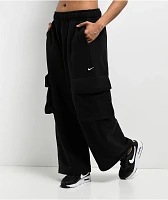 Nike Sportswear Dance Black Sail Low Rise Oversized French Terry Open Sweatpants