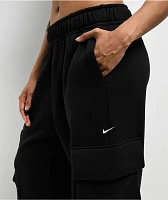 Nike Sportswear Dance Black Sail Low Rise Oversized French Terry Open Sweatpants