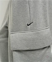 Nike Sportswear Dance Dark Grey Heather & Black Low Rise Oversized French Terry Open Sweatpants