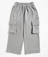 Nike Sportswear Dance Dark Grey Heather & Black Low Rise Oversized French Terry Open Sweatpants