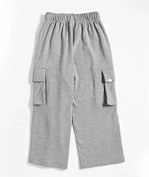 Nike Sportswear Dance Dark Grey Heather & Black Low Rise Oversized French Terry Open Sweatpants