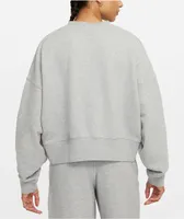 Nike Sportswear Essential Collection Heather Grey Crop Crewneck Sweatshirt