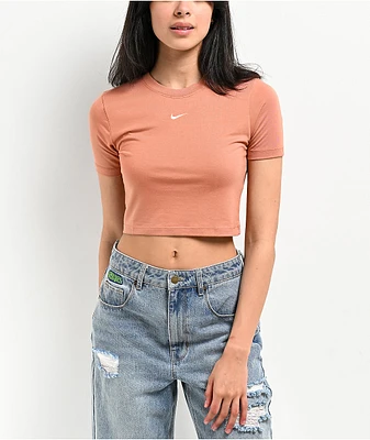 Nike Sportswear Essential Smokey Mauve Crop T-Shirt