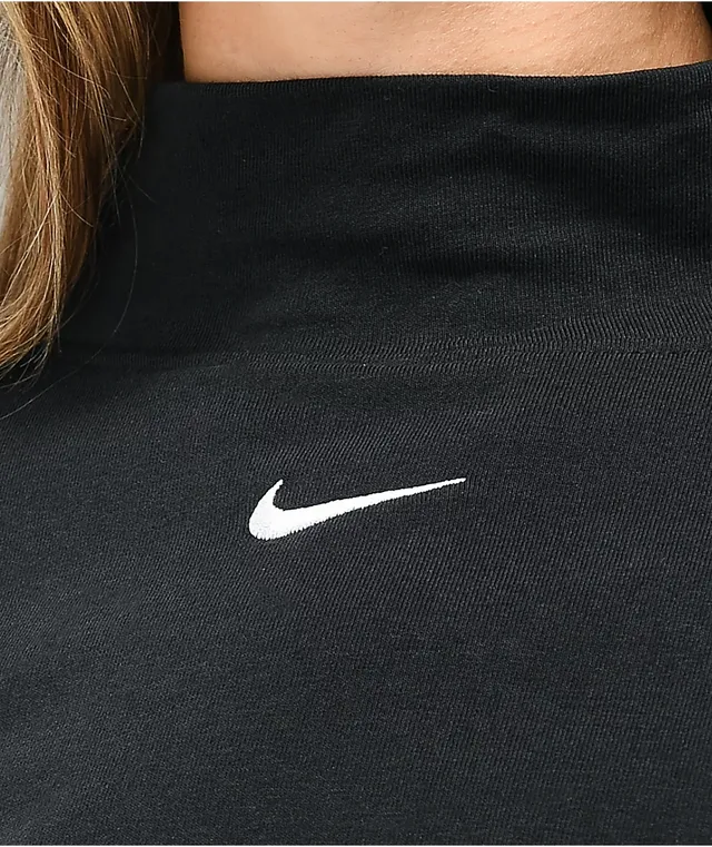 Nike Essentials mock neck tank in black