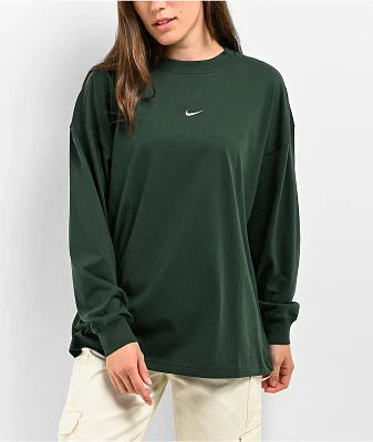 Nike Sportswear Essentials Dark Green Long Sleeve T-Shirt