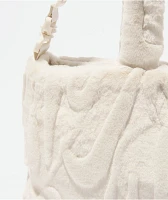 Nike Sportswear Faux Fur White Tote Bag