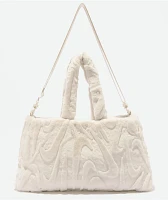 Nike Sportswear Faux Fur White Tote Bag