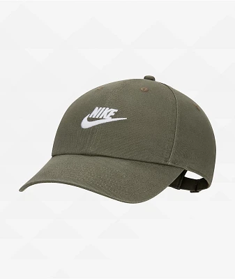 Nike Sportswear Futura Washed Olive Green Strapback Hat
