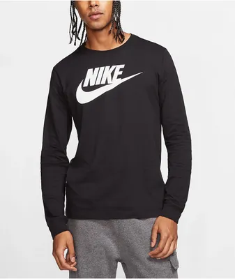 Nike Sportswear Icon Futura Black Long Sleeve T-Shirt