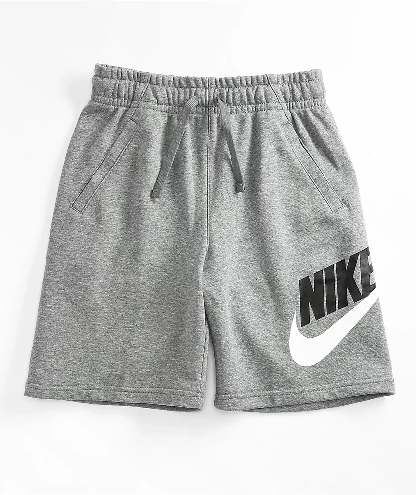 Nike Club Little Boys 6 Carbon Heather Gray Fleece Sweat Shorts Short Pants