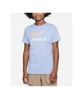 Nike Sportswear Kids Just Do It Swoosh Blue T-Shirt