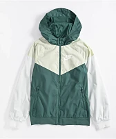 Nike Sportswear Kids Windrunner Stadium Green & White Zip Jacket