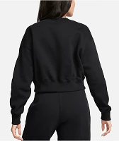 Nike Sportswear Phoenix Fleece Black Crop V-Neck Sweatshirt