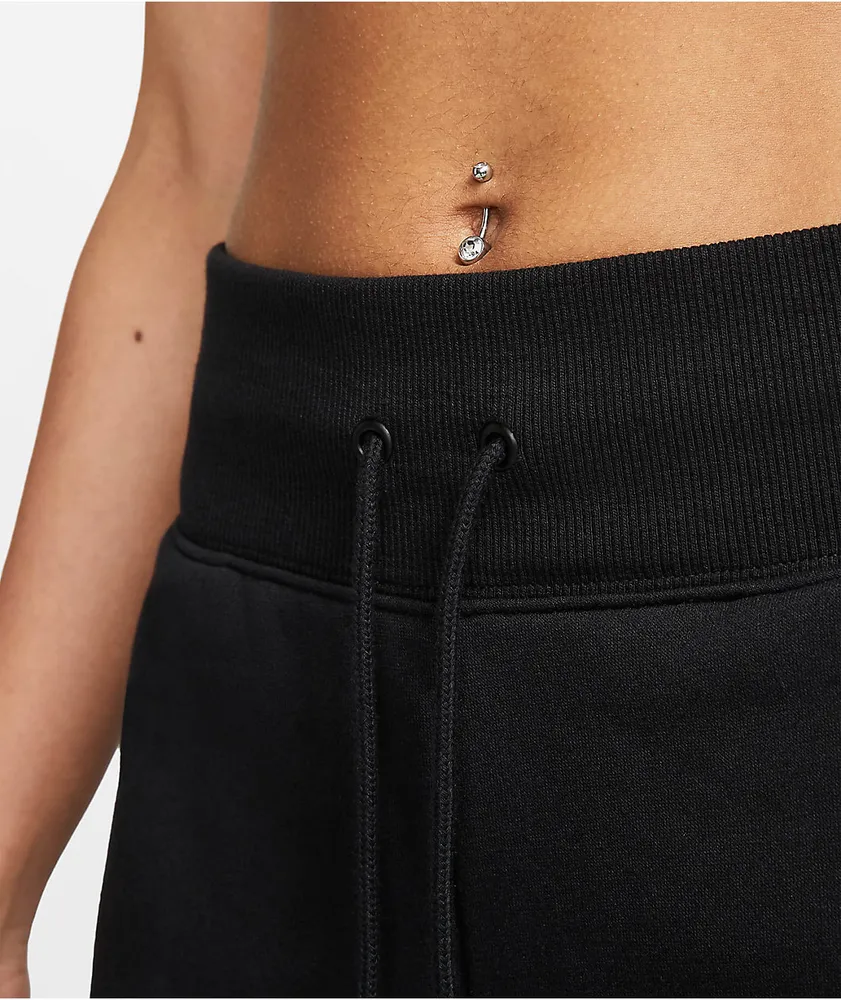 Nike Sportswear Phoenix Fleece Black High Waisted Wide Leg Sweatpants