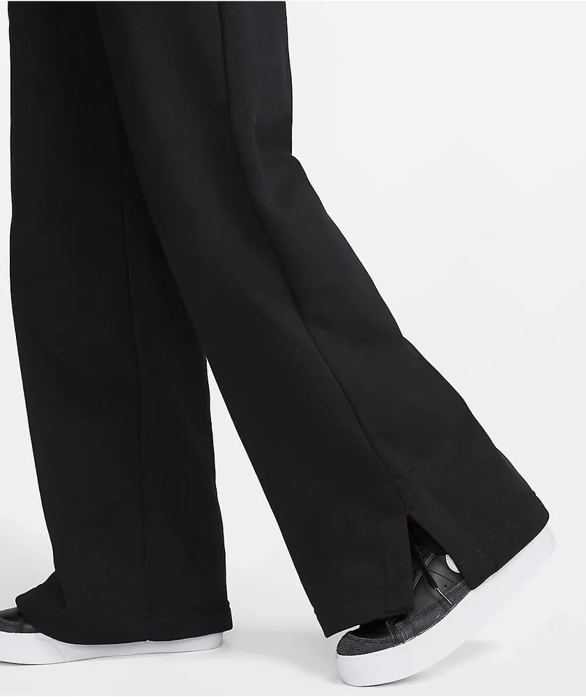 Nike Sportswear Phoenix Fleece Black High Waisted Wide Leg Sweatpants