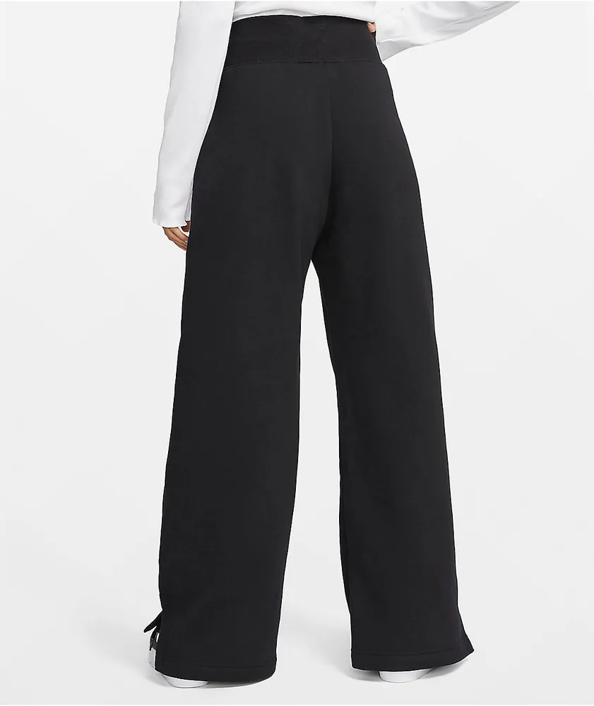 Nike Sportswear Phoenix Fleece Black High Waisted Wide Leg Sweatpants