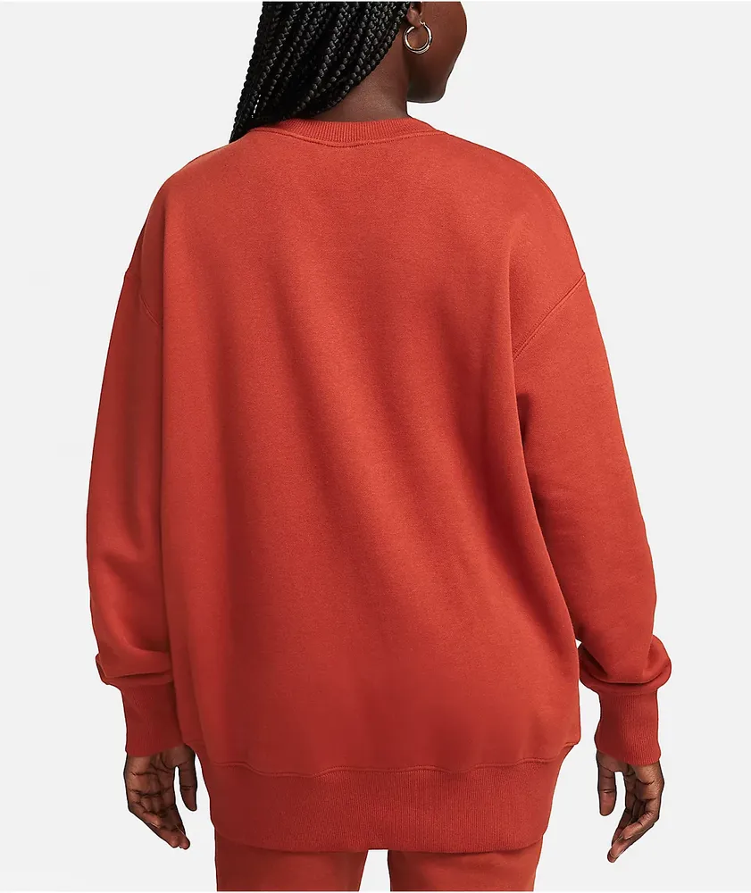 Nike Sportswear Phoenix Fleece Burnt Orange Fleece Crewneck