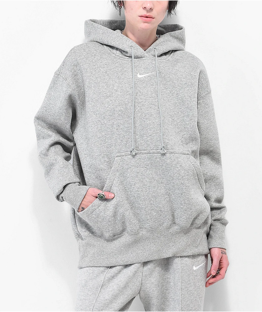 Nike Sportswear Phoenix Fleece Heather Grey Oversized Hoodie