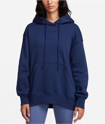 Nike Sportswear Phoenix Fleece Navy Blue Oversize Hoodie