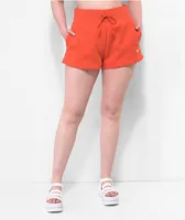 Nike Sportswear Phoenix High-Rise Red Fleece Shorts