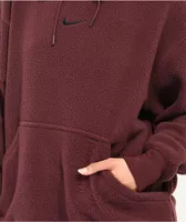 Nike Sportswear Plush Burgundy Crush Hoodie