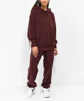 Nike Sportswear Plush Burgundy Crush Hoodie