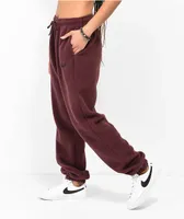 Nike Sportswear Plush Burgundy Crush Sherpa Sweatpants