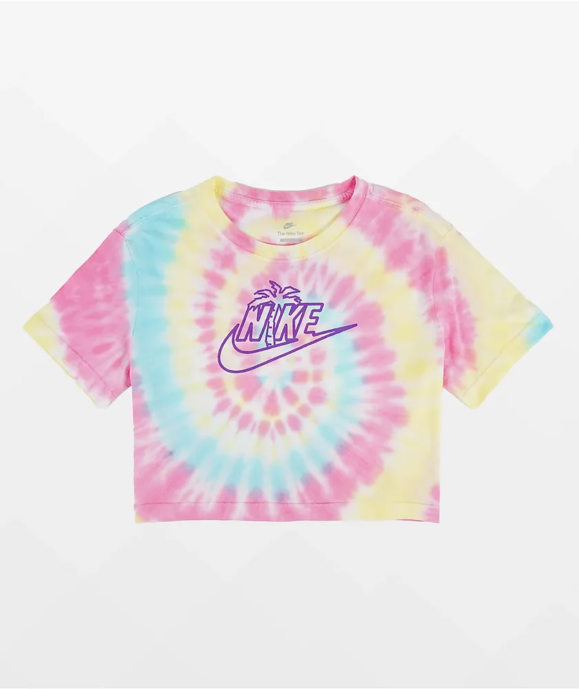 Nike Sportswear Spring Break Tie Dye Crop T-Shirt