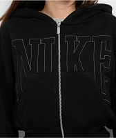 Nike Sportswear Street Black Zip Crop Hoodie