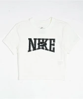 Nike Sportswear Street Logo White Slim Crop T-Shirt