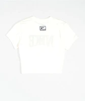 Nike Sportswear Street Logo White Slim Crop T-Shirt