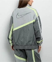 Nike Sportswear Street Woven Grey & Light Green Zip Track Jacket