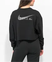 Nike Sportswear Swoosh Black Long Sleeve Crop T-Shirt