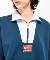 Nike Sportswear Team Nike Blue Quarter Zip Sweatshirt