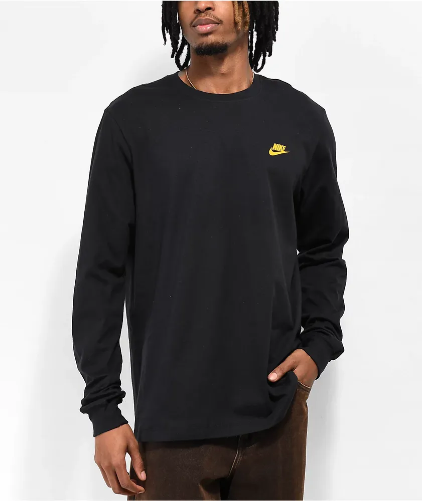 Nike Sportswear Winter Camo Black Long Sleeve T-Shirt