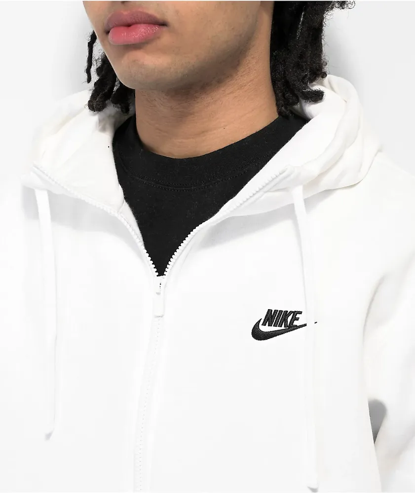 Nike Sportwear Club White Zip Hoodie