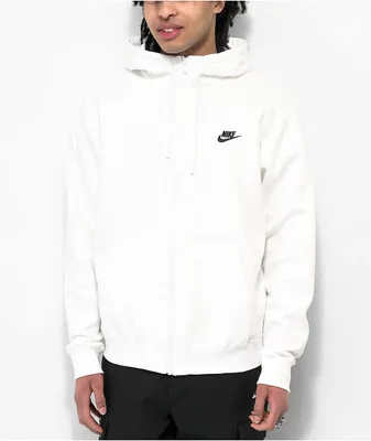 Nike Sportwear Club White Zip Hoodie