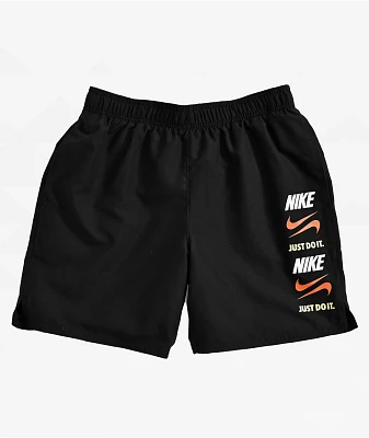 Nike Swim Stack Black Board Shorts