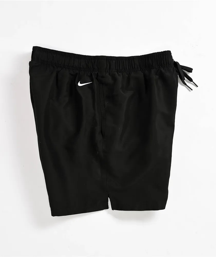 Nike Swim Swoosh Break 5" Black Board Shorts