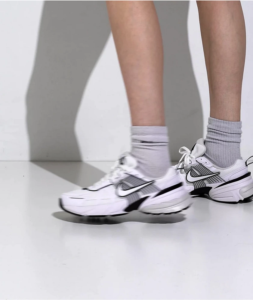 Nike V2K Run White & Platinum Tint Shoes